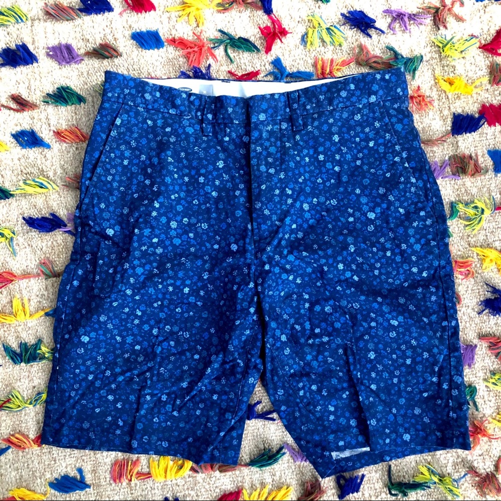Gap - slim fit floral blue shorts